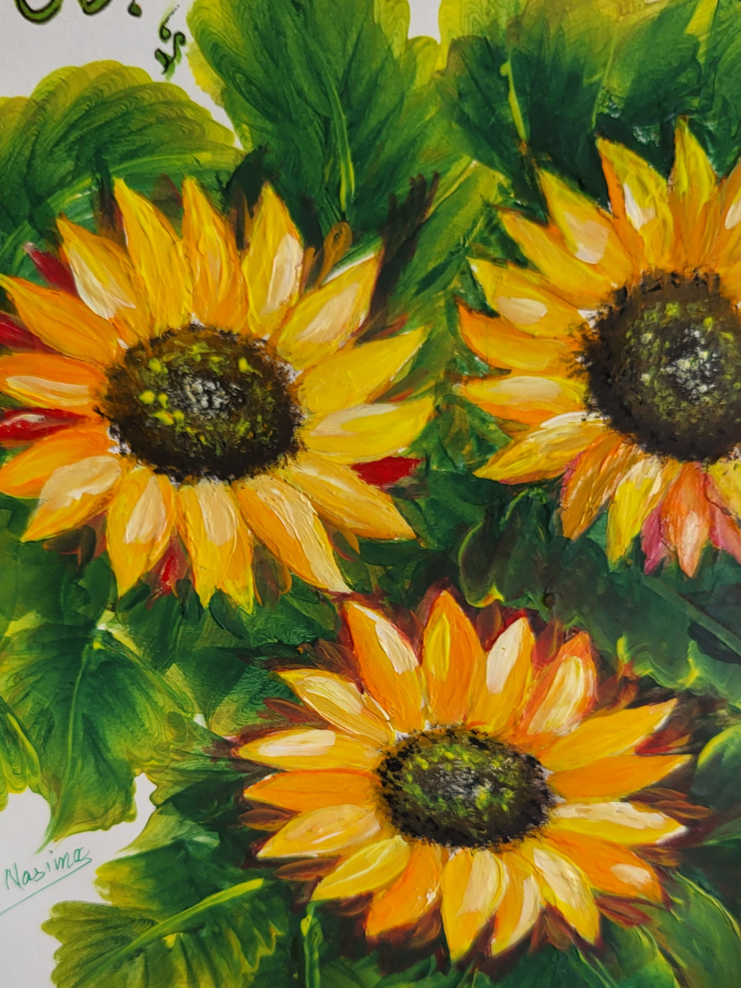 Sunflowers — work by Naseema Nasreen Ali