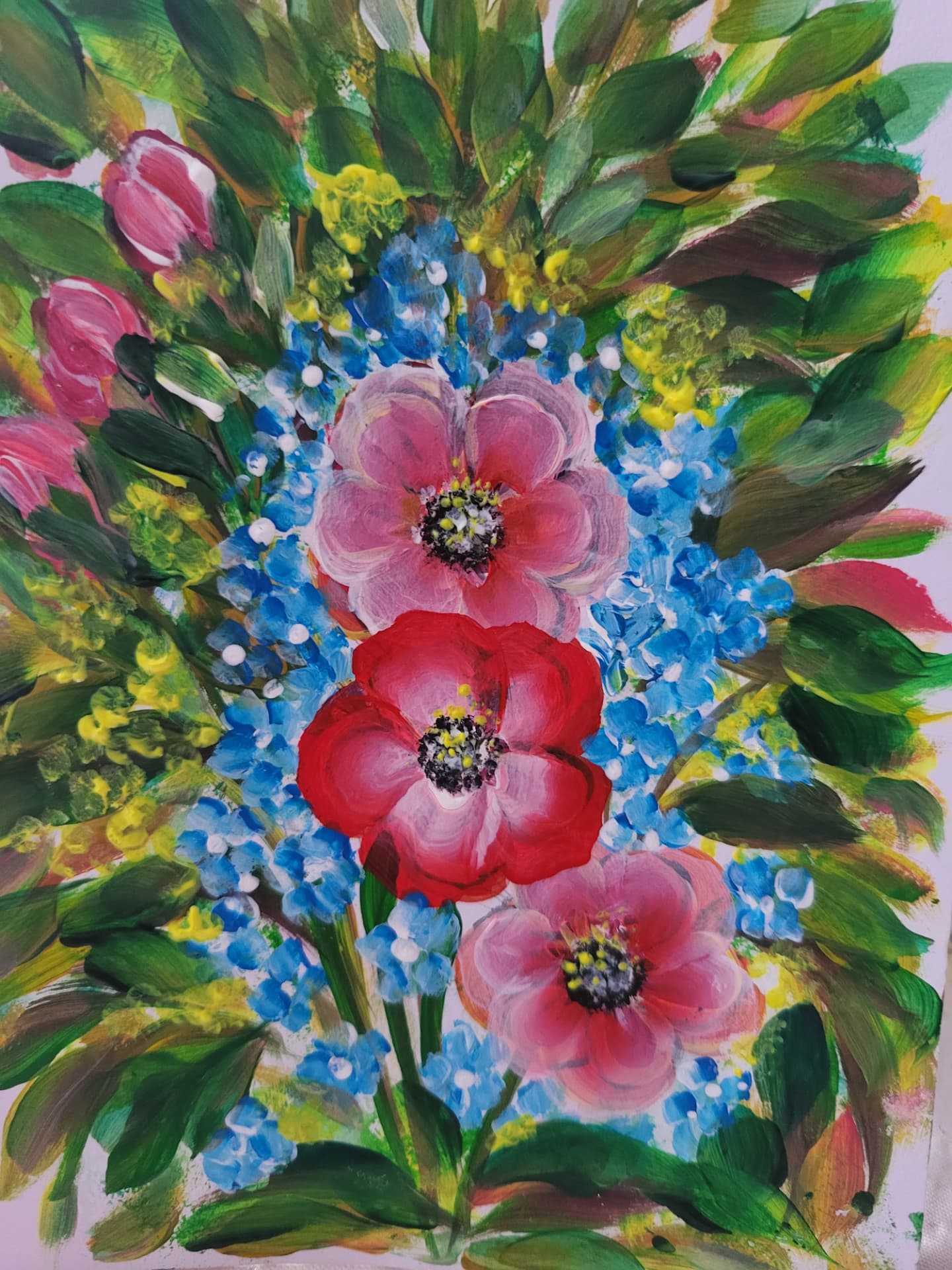 Summer Bouquet — floral painting by Naseema Ali