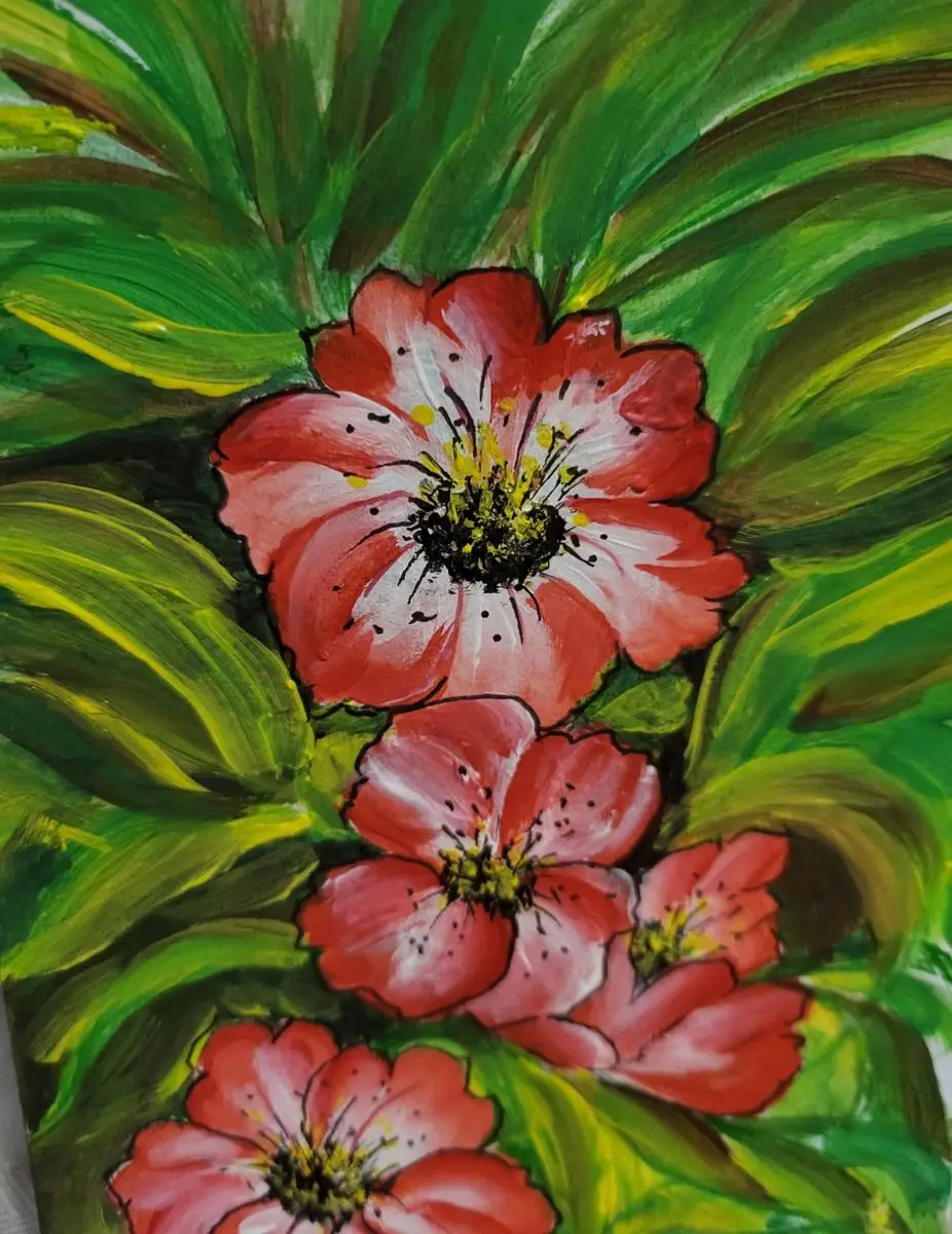 Wild Poppies — painting by Naseema Ali