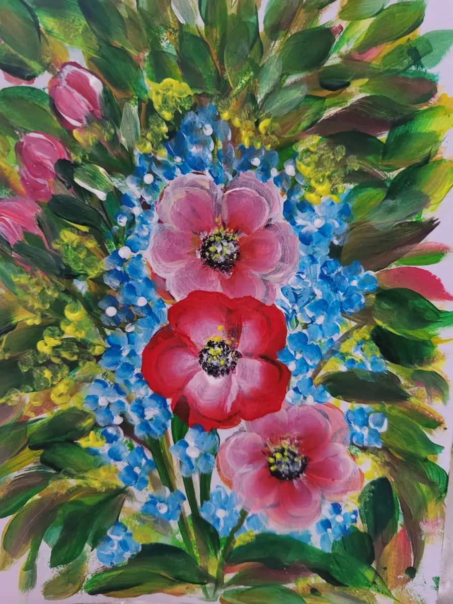 Summer Bouquet — painting by Naseema Ali